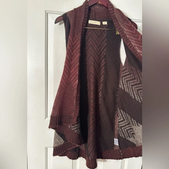 SLEEPING ON SNOW XS/S Cottagecore Lagenlook Mabli WOOL Blend Vest Brown Cozy - Picture 11 of 14